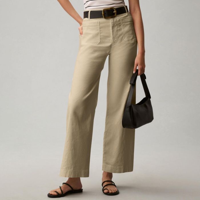 Plus-size High-waisted Slimming Solid-color Suit Pants