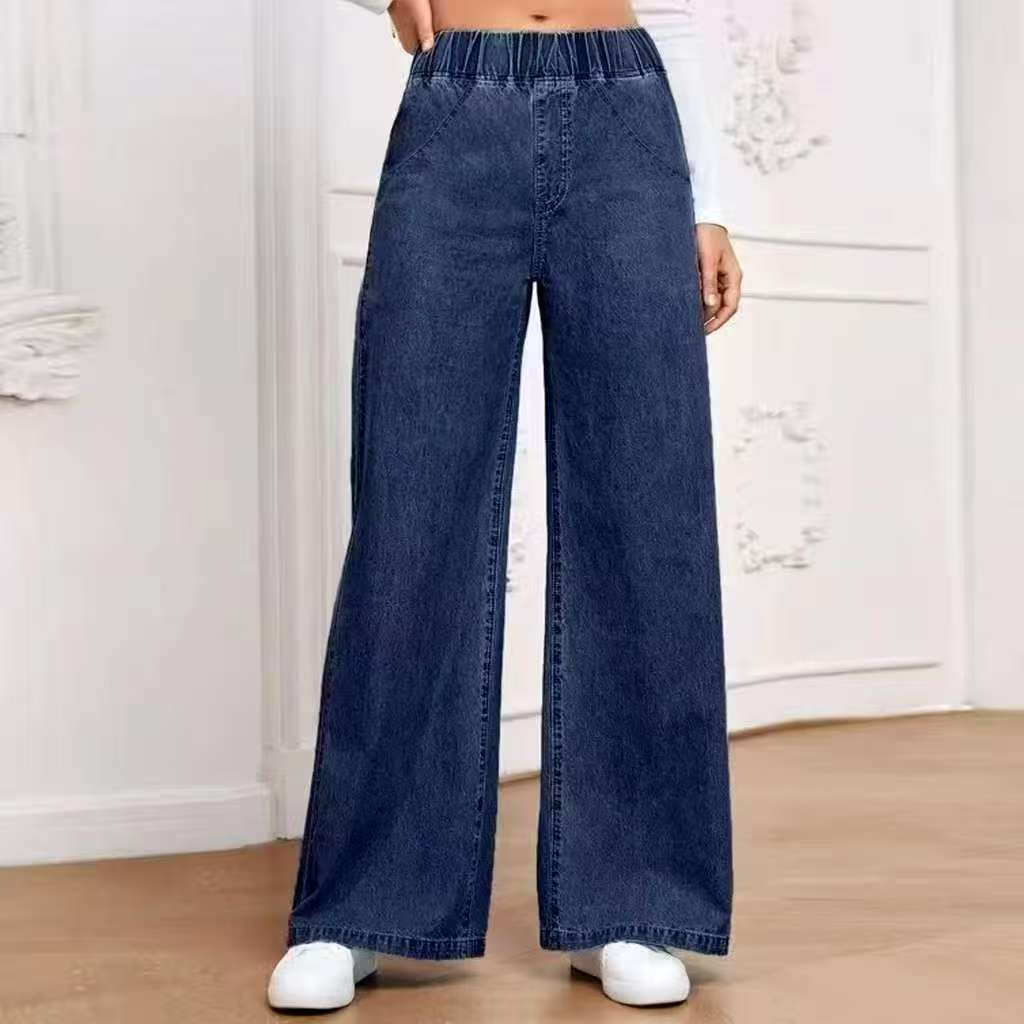 Wide Leg Jeans Straight Fashion Casual Straight Pants Women's Comfortable Street Style Trousers