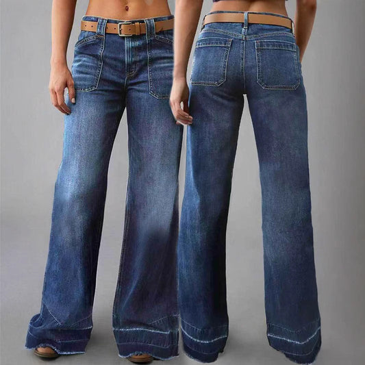 Retro High Waist Straight Loose Slimming And All-matching Jeans