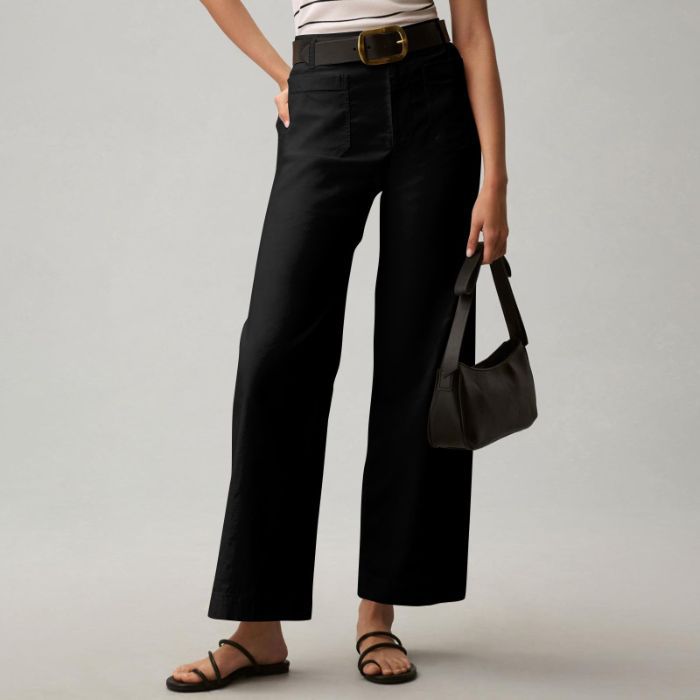Plus-size High-waisted Slimming Solid-color Suit Pants